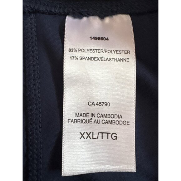 Danskin Leggings XXL Womens Navy Camo High Waist With Side Pockets NEW - Picture 7 of 9